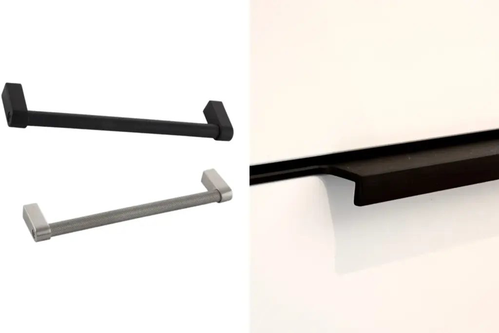 Griffmuster in Schwarz und Edelstahl für maßgefertigte Outdoorküchen von Deutschmann