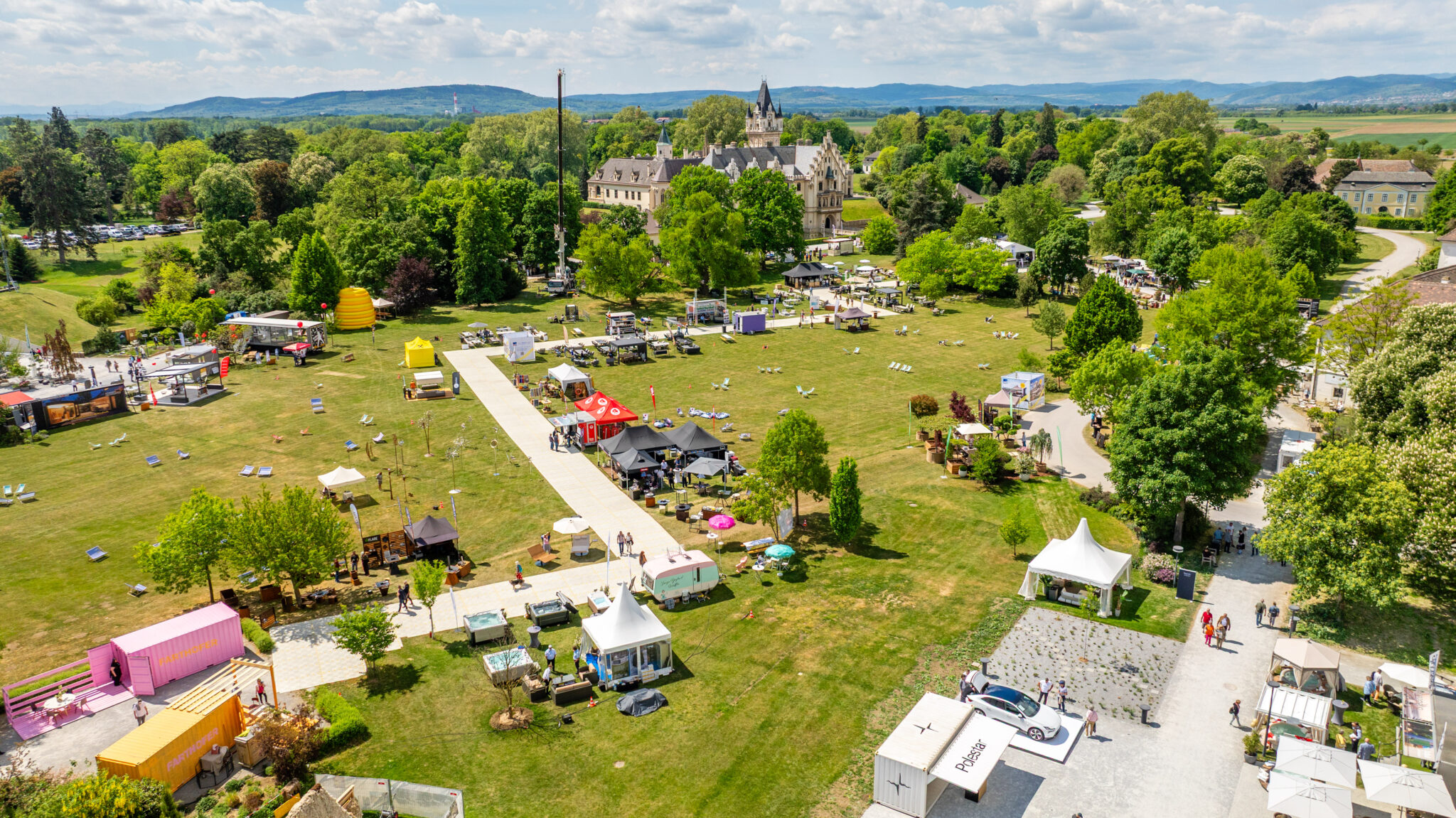 Draufansicht von Grafenegg Schlosspark der Design Days 2026
